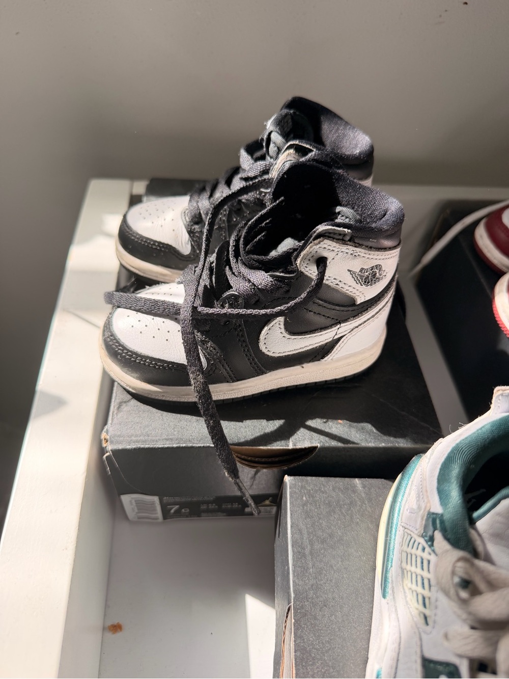 Nike Kids Black and White High-Top Sneakers